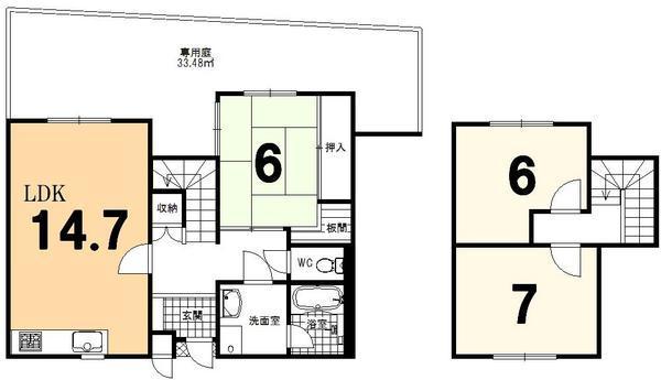 Floor plan. 3LDK, Price 22,800,000 yen, Occupied area 84.92 sq m