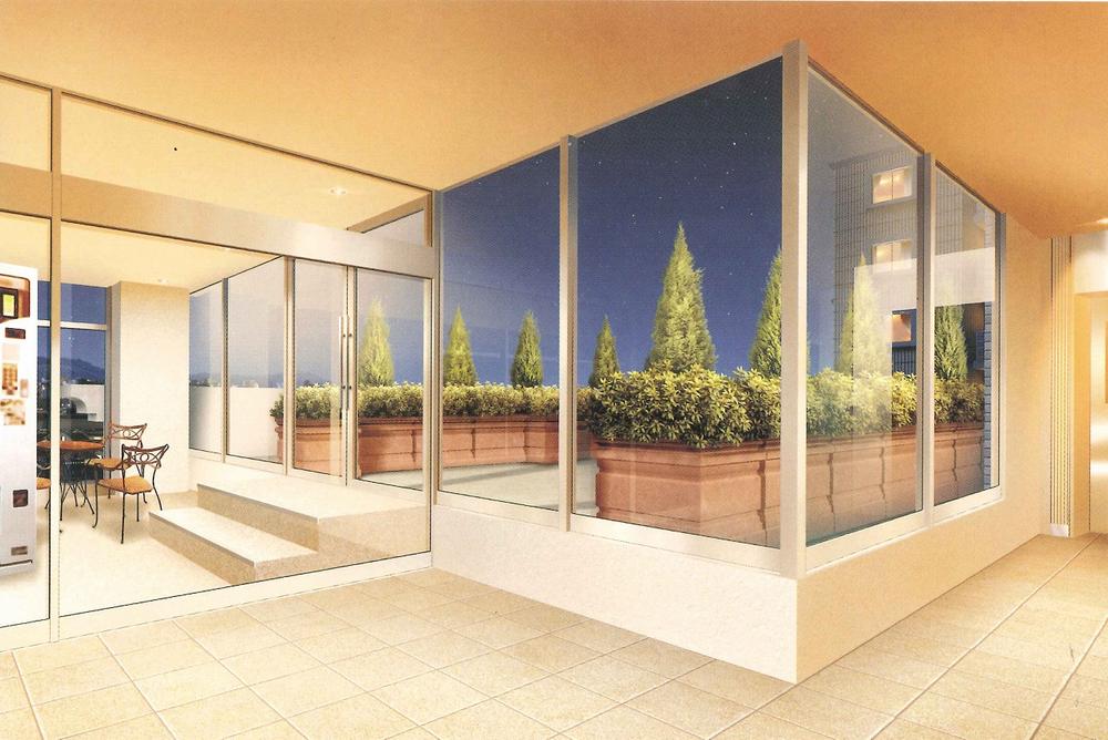 Rendering (introspection). Rooftop terrace image