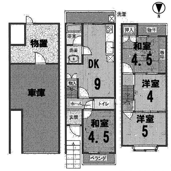 Floor plan. 12.5 million yen, 4DK, Land area 43.4 sq m , Building area 82.11 sq m
