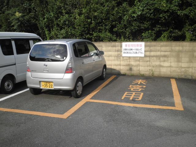 Parking lot. Garage for visitors