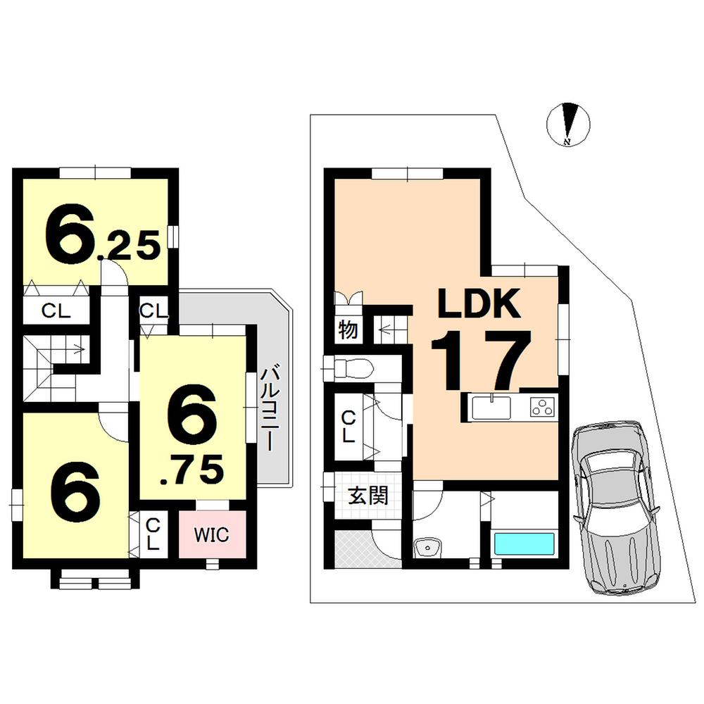 Building plan example (floor plan). Building plan example (No. 1 place) 3LDK, Land price 16,750,000 yen, Land area 79.12 sq m , Building price 13,380,000 yen, Building area 84.24 sq m