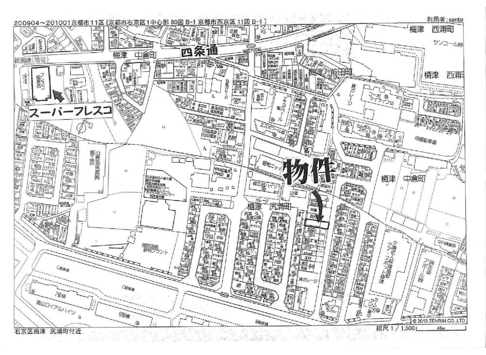 Local guide map. map