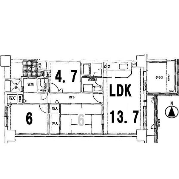 Floor plan. 3LDK, Price 16.8 million yen, Occupied area 67.97 sq m , Balcony area 10.85 sq m renovated content ● System Kitchen replacement ● replacement shampoo dresser ● shower toilet replacement ● laundry van new ● cross Hakawa ● CF Hakawa ● carpet Hakawa ● tatami mat replacement ● Fusumahakawa Etc