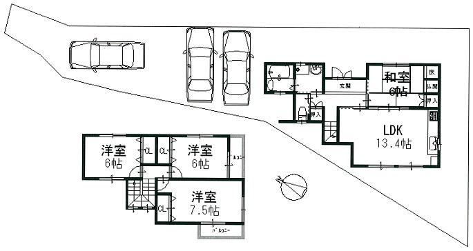 Building plan example (floor plan). Building plan example ( Issue land) Building Price Ten thousand yen, Building area sq m