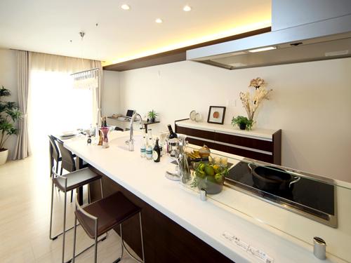 Model house photo. Hanging wall and hanging there is no cupboard full flat kitchen (No. 2 destination model house)