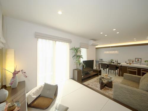 Same specifications photos (living). No. 2 destination model house living ・ Dining and became an integral, Space with a feeling of opening