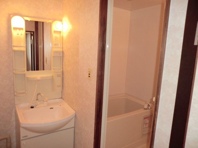 Washroom. The photograph is a separate room.