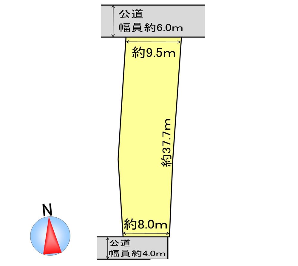 Compartment figure. Land price 12.9 million yen, Land area 345.59 sq m