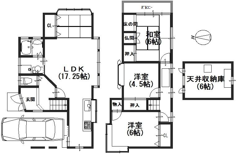 Floor plan. 24,800,000 yen, 3LDK, Land area 73.12 sq m , Building area 81.71 sq m