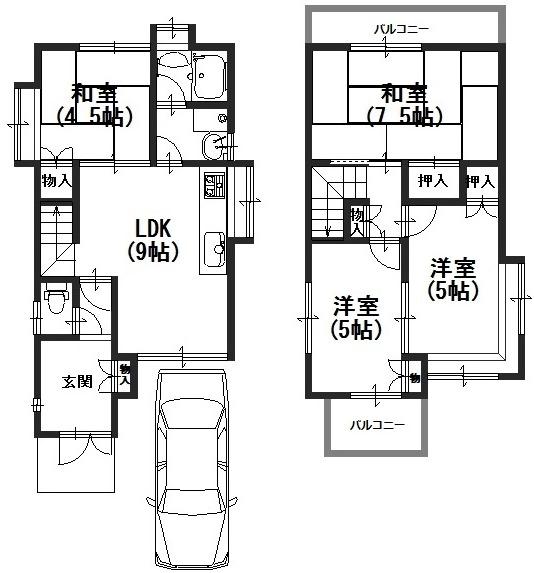 Floor plan. 15.8 million yen, 4LDK, Land area 70 sq m , Building area 70.47 sq m