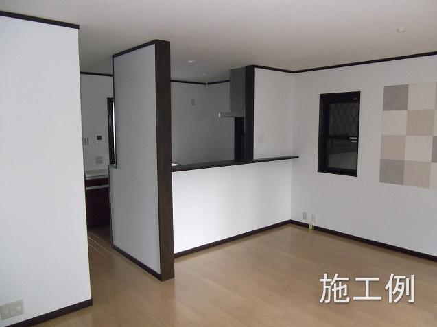 Building plan example (introspection photo). Interior is the example of construction