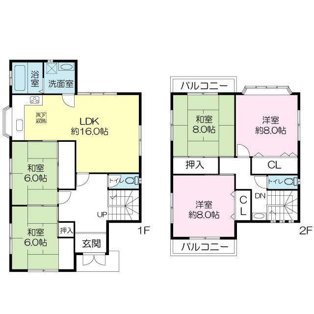 Floor plan. 59,800,000 yen, 5LDK, Land area 250.9 sq m , Building area 127.17 sq m