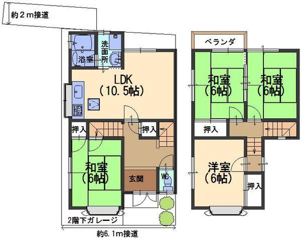 Floor plan. 16.3 million yen, 4LDK, Land area 76.35 sq m , Building area 92.73 sq m