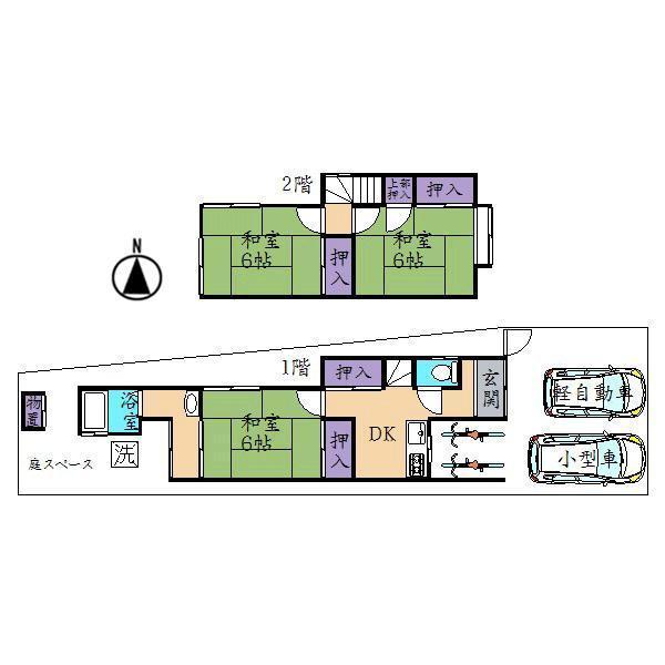 Floor plan. 16.6 million yen, 3DK, Land area 82.67 sq m , Building area 61.79 sq m