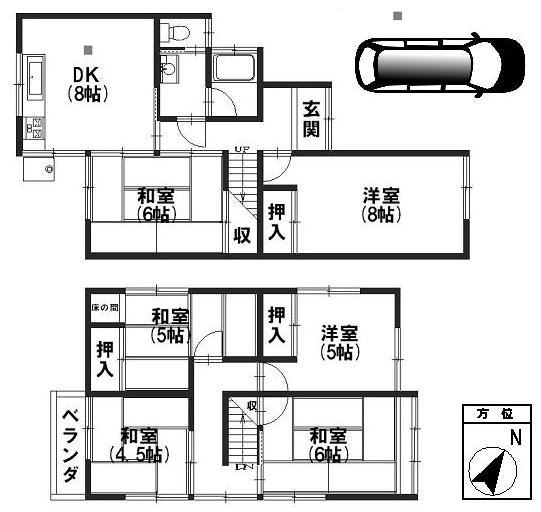 Floor plan. 23,900,000 yen, 6DK, Land area 99.72 sq m , Building area 76.14 sq m