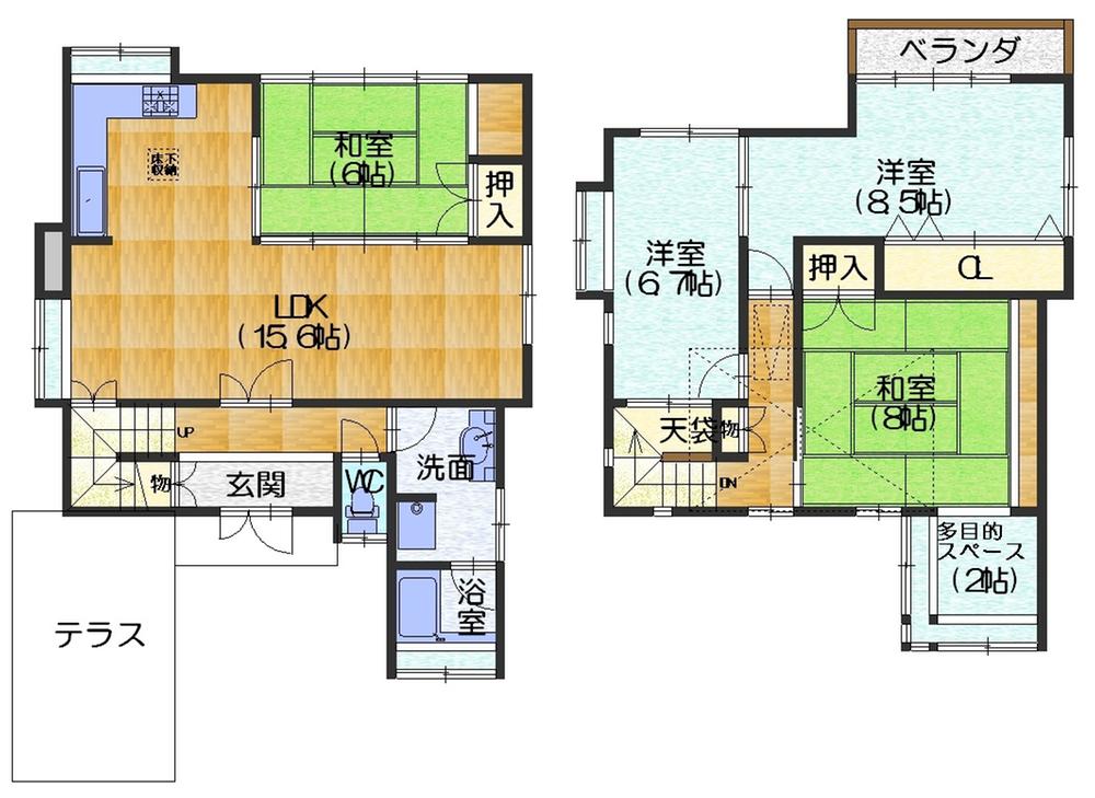 Floor plan. 35,800,000 yen, 4LDK, Land area 143.56 sq m , Building area 114.75 sq m