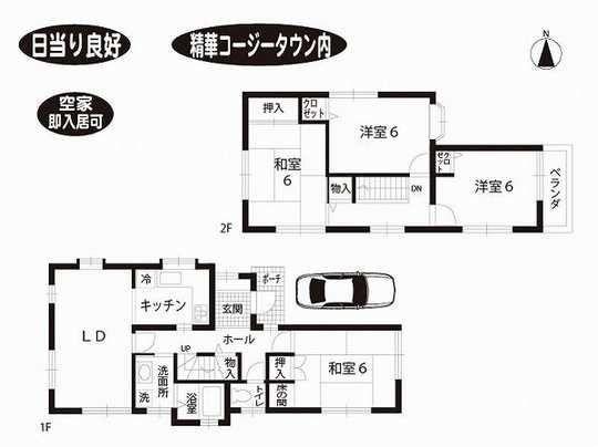 Floor plan. Kintetsu Kyoto Line and "Komada" station, JR katamachi line of "Shimokoma" 2way can be accessed from the station