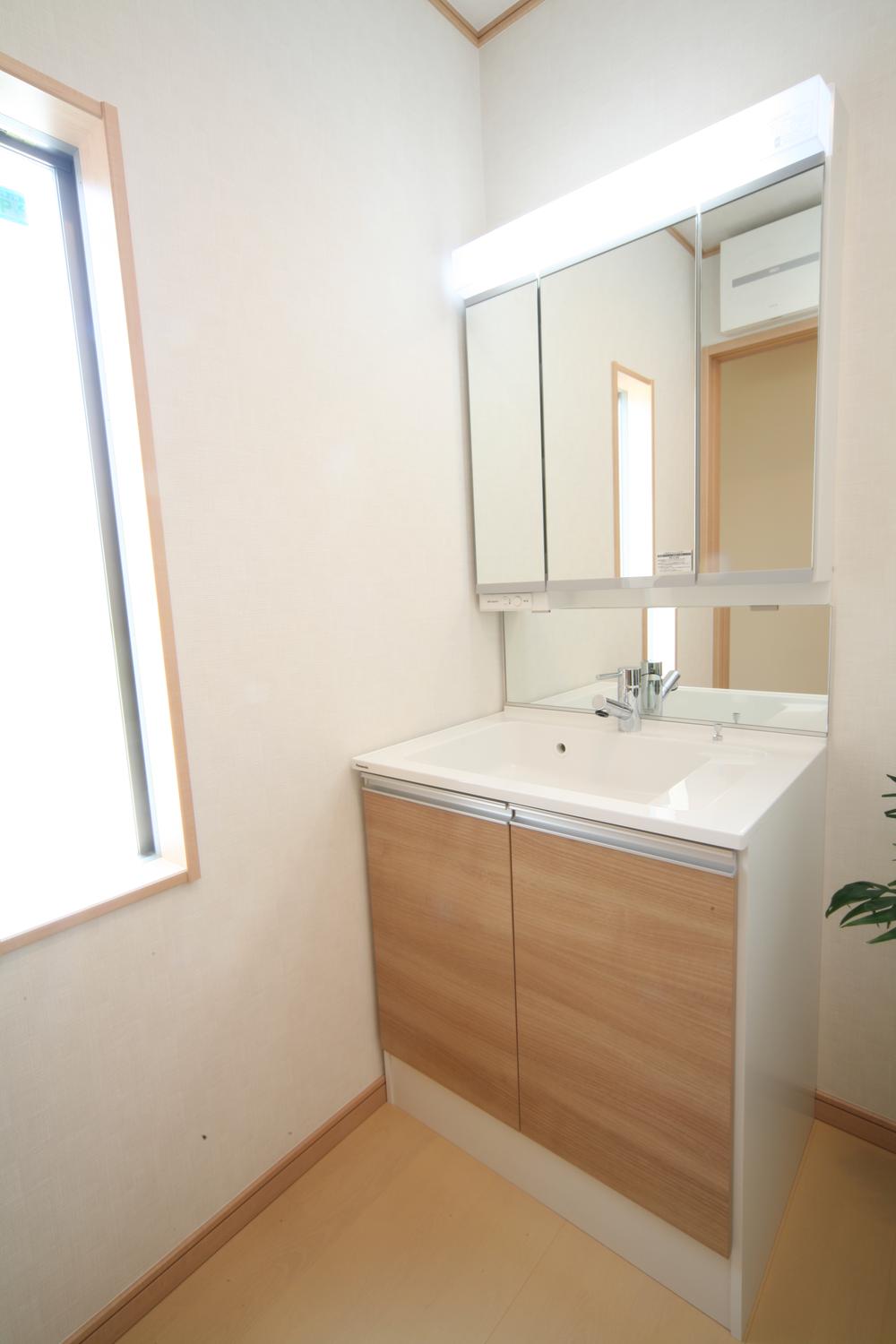 Wash basin, toilet. Bathroom vanity