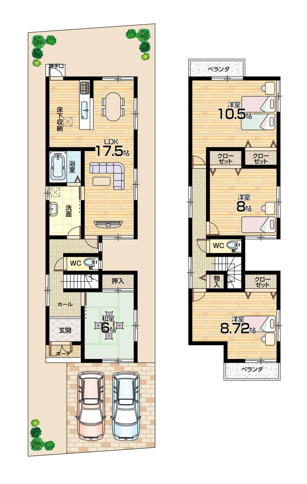 Floor plan. (No. 1 point), Price 24,700,000 yen, 4LDK, Land area 148.92 sq m , Building area 118.98 sq m