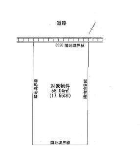 Compartment figure. Land price 9 million yen, Land area 58.08 sq m