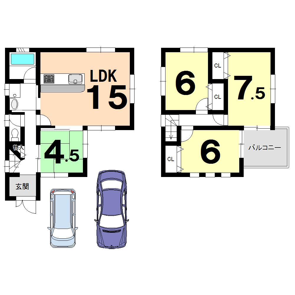 Building plan example (floor plan). Building plan example ( Issue land) Building Price      Ten thousand yen, Building area    sq m