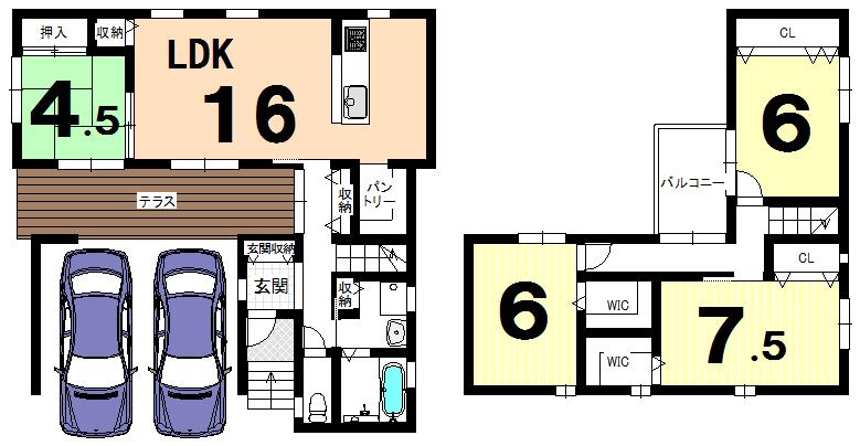 Building plan example (floor plan). Building plan example (2) Building price 15.8 million yen, Building area 106.91 sq m