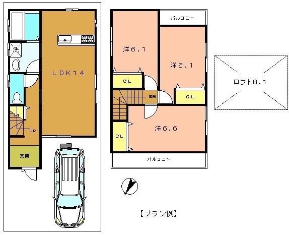 Building plan example (floor plan). Building plan example ( Issue land) Building Price      Ten thousand yen, Building area    sq m