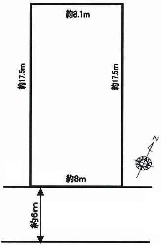Compartment figure. Land price 17.8 million yen, Land area 142 sq m