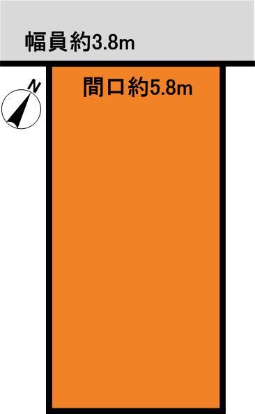 Compartment figure. Land price 12.8 million yen, Land area 70.44 sq m