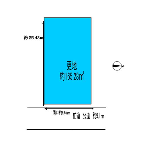 Compartment figure. Land price 22.5 million yen, Land area 165.28 sq m