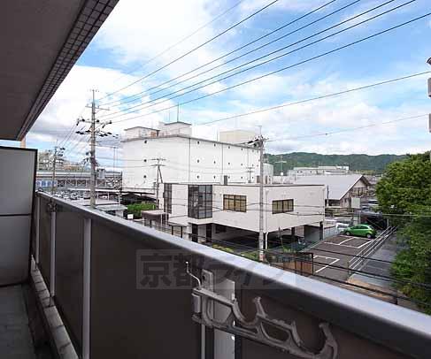 Balcony. A view from the veranda.