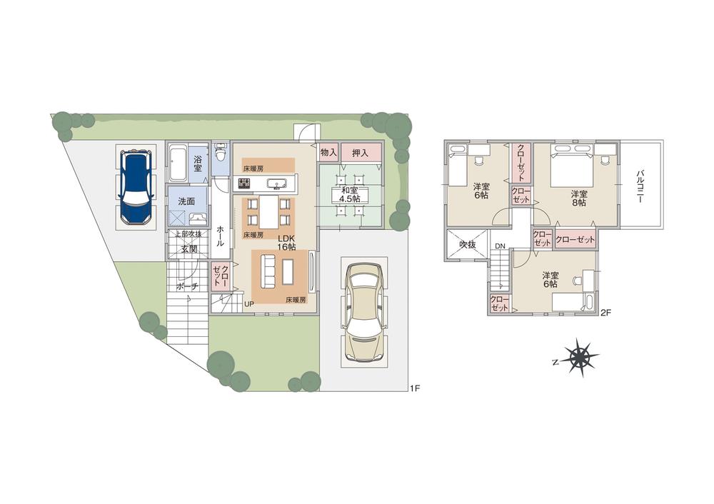 Floor plan. (No. 12 locations), Price 34,900,000 yen, 4LDK, Land area 123.17 sq m , Building area 93.15 sq m