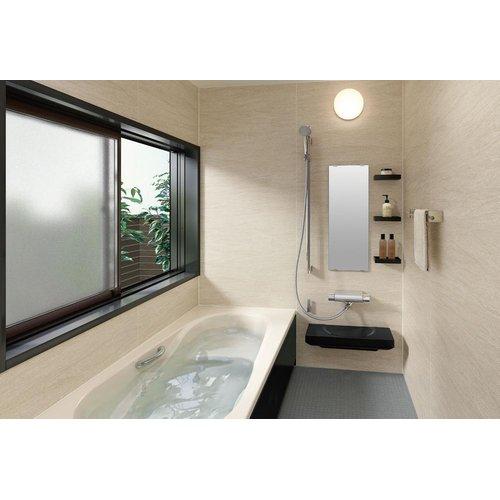 Model house photo. Space white bathroom that will heal the fatigue of the day. 