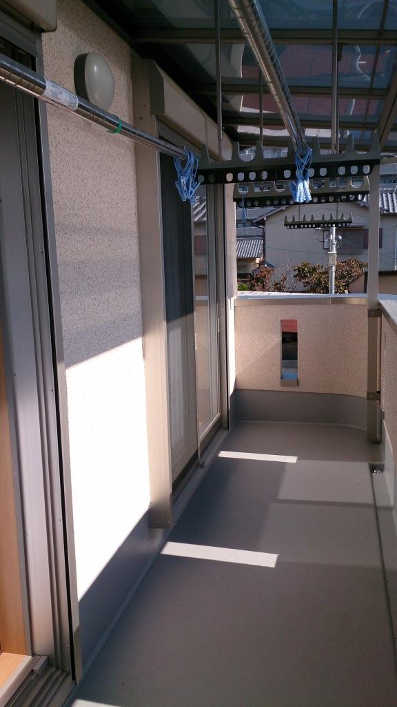 Balcony. Local (11 May 2013) is the south side wide balcony. 