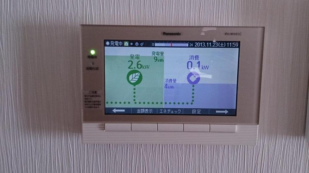 Power generation ・ Hot water equipment. Sunlight operation LCD screen