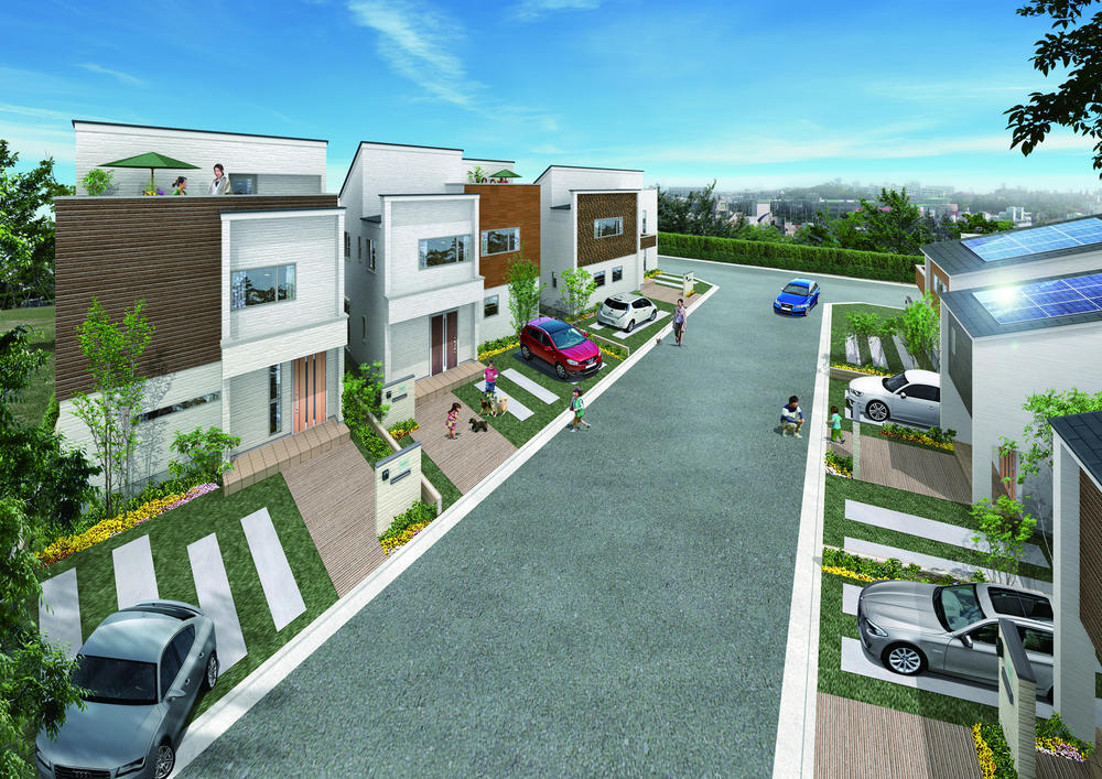 Rendering (appearance). Complete street parallel image Perth