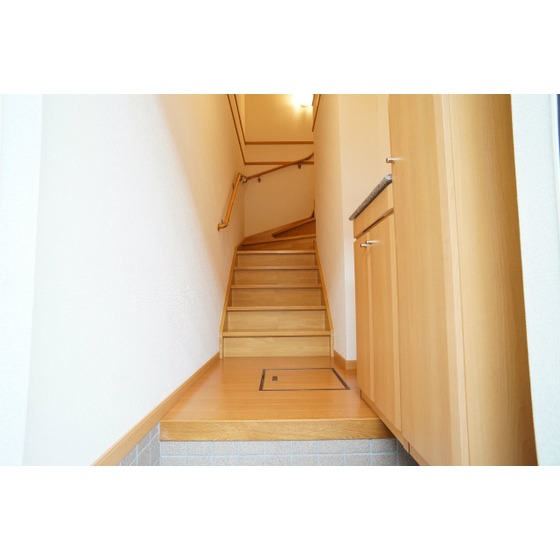 Entrance. With shoe box