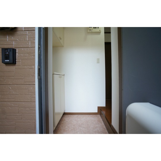 Entrance. With shoe box