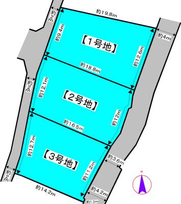 Compartment figure. Land price 9.8 million yen, Land area 188.17 sq m