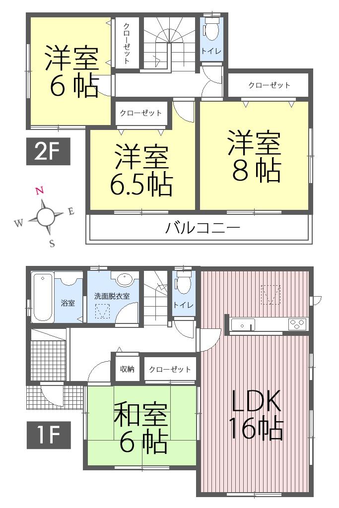 Floor plan. 22,800,000 yen, 4LDK, Land area 148.24 sq m , Building area 104.33 sq m