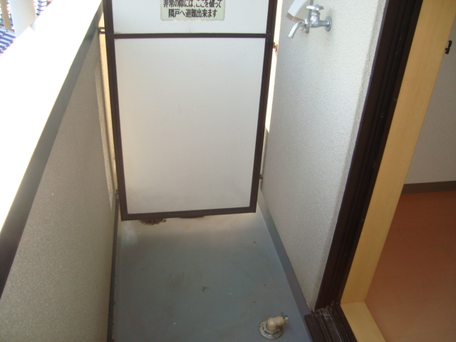 Balcony. Washing machine Storage