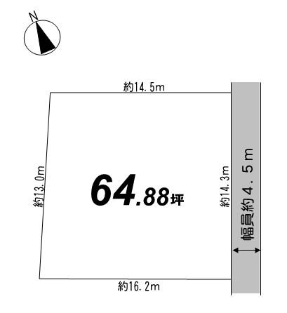 Compartment figure. Land price 9.4 million yen, Land area 214.5 sq m compartment view