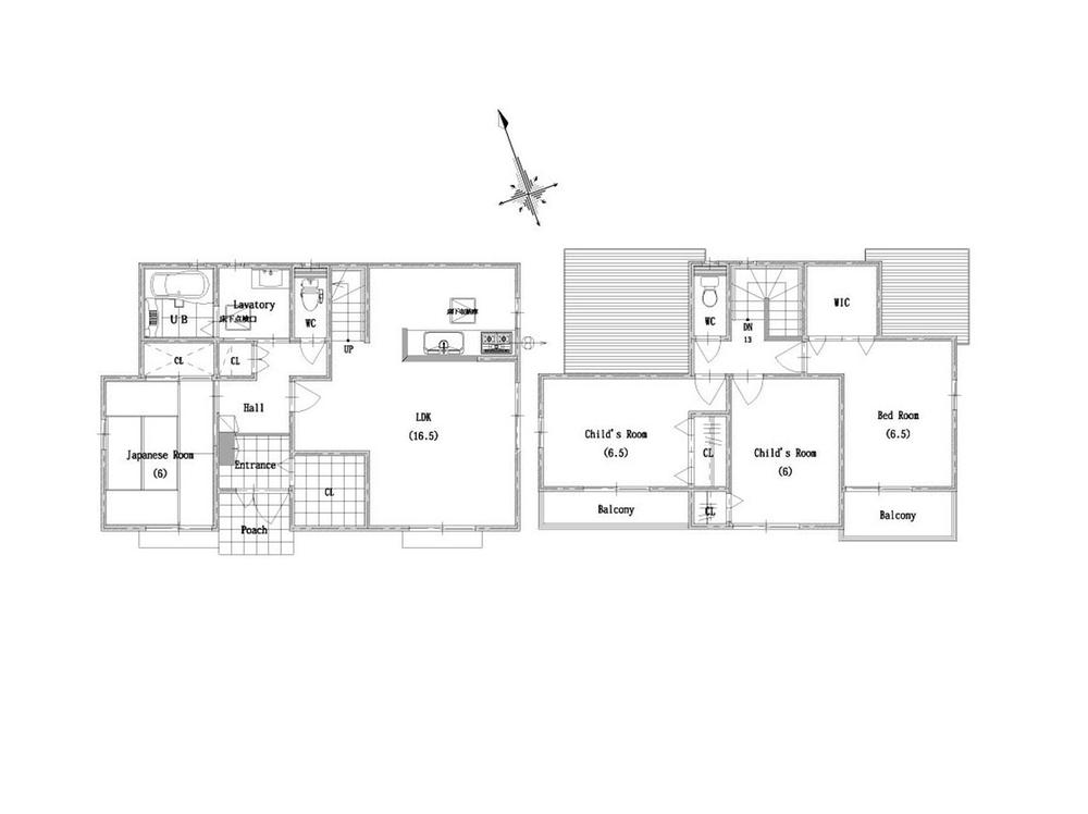 Building plan example (floor plan). Building plan example (No. 2 place) 4LDK, Land price 13.7 million yen, Land area 149.71 sq m , Building price 18 million yen, Building area 104.35 sq m