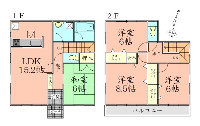 Floor plan. 18.9 million yen, 4LDK, Land area 166.55 sq m , Building area 98.01 sq m
