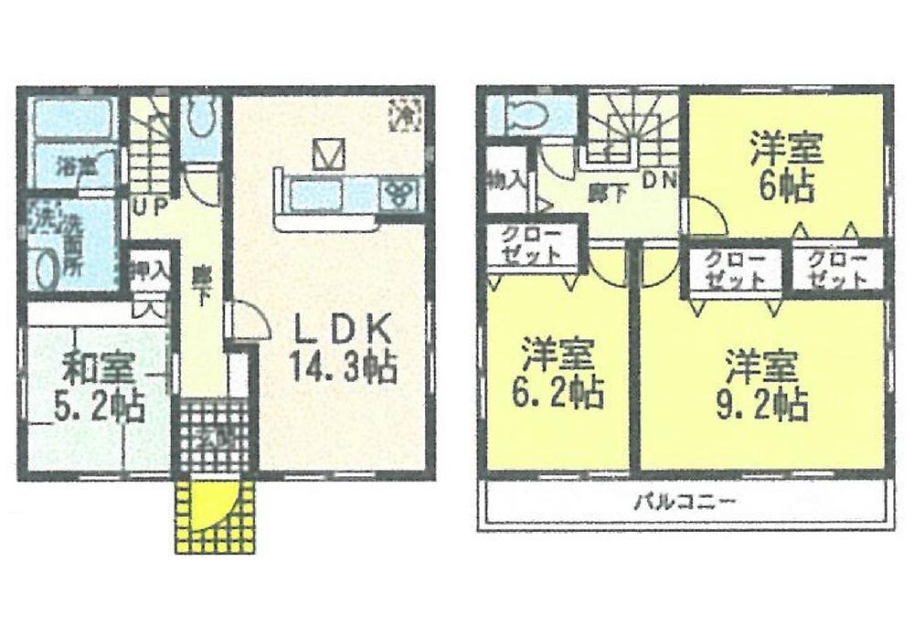 Floor plan. 21.9 million yen, 4LDK, Land area 165.43 sq m , Building area 96.79 sq m