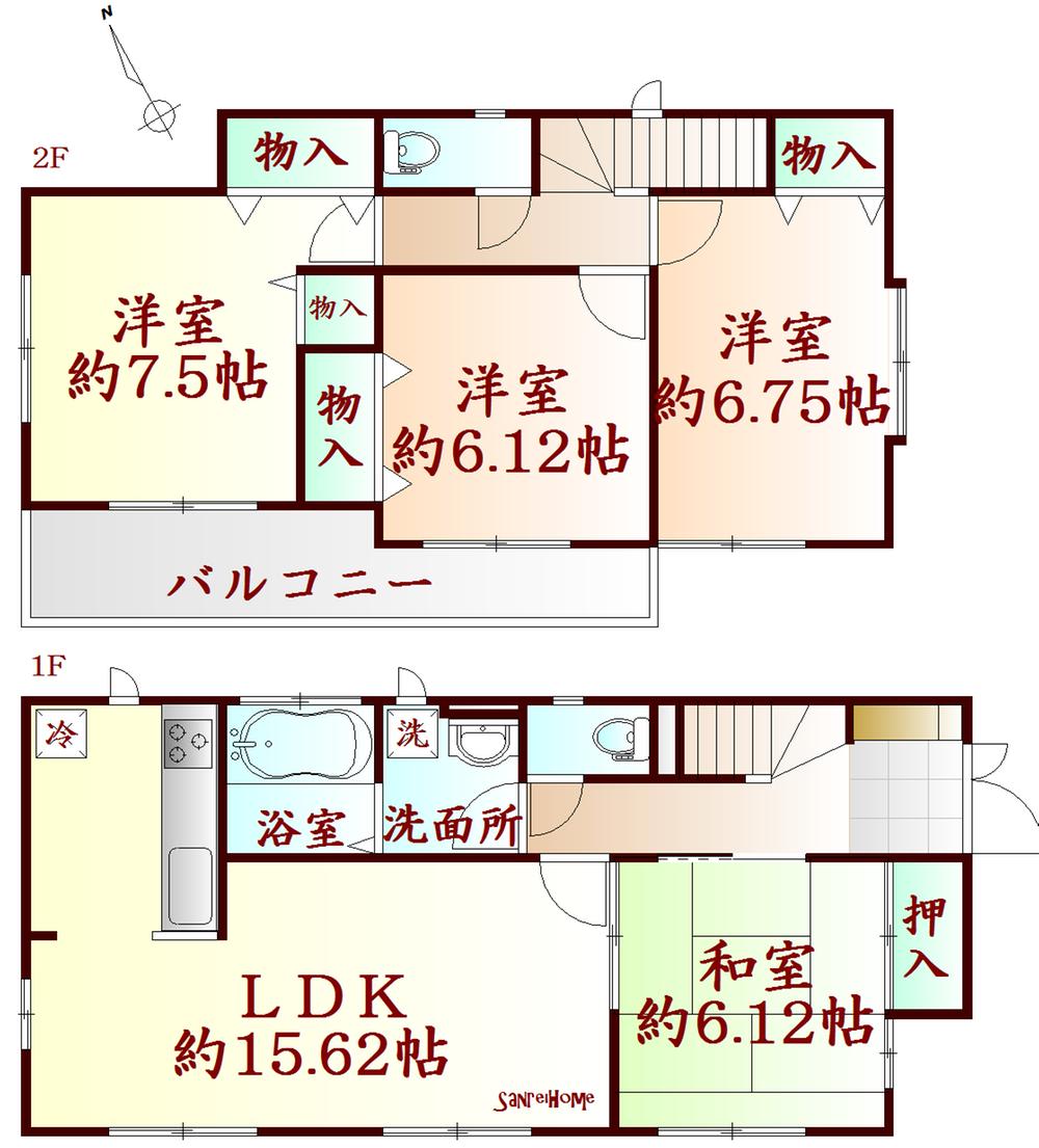 Floor plan. (C Building), Price 17.8 million yen, 4LDK, Land area 118.81 sq m , Building area 99.57 sq m