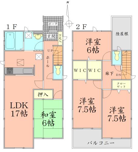 Floor plan. 29 million yen, 4LDK + 2S (storeroom), Land area 200 sq m , Building area 105.98 sq m