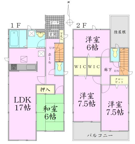 Floor plan. 29 million yen, 4LDK + 2S (storeroom), Land area 200 sq m , Building area 105.98 sq m
