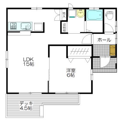 Floor plan. 12,830,000 yen, 1LDK, Land area 124 sq m , Building area 47.2 sq m