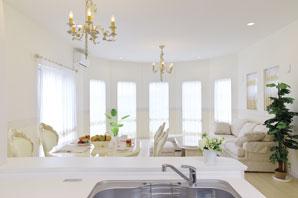 Graceful and relaxed polygon of living ・ Continuous and dining open kitchen